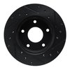 E-Line Drilled & Slotted Black Brake Rotor, 1982-1988 GM, Position: Rear Left - image 4