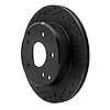E-Line Drilled & Slotted Black Brake Rotor, 1984-1987 GM, Position: Rear Left - image 1