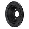 E-Line Drilled & Slotted Black Brake Rotor, 1984-1987 GM, Position: Rear Left - image 2