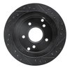E-Line Drilled & Slotted Black Brake Rotor, 1984-1987 GM, Position: Rear Left - image 3