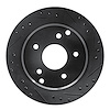 E-Line Drilled & Slotted Black Brake Rotor, 1984-1987 GM, Position: Rear Right - image 1