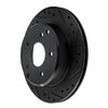 E-Line Drilled & Slotted Black Brake Rotor, 1984-1987 GM, Position: Rear Right - image 2