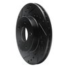 E-Line Drilled & Slotted Black Brake Rotor, 1985-1991 GM, Position: Front Left - image 3