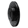 E-Line Drilled & Slotted Black Brake Rotor, 1985-1991 GM, Position: Front Right - image 1