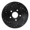 E-Line Drilled & Slotted Black Brake Rotor, 1985-1991 GM, Position: Front Right - image 3
