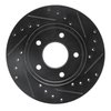 E-Line Drilled & Slotted Black Brake Rotor, 1988-1996 GM, Position: Front Left - image 3