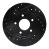 E-Line Drilled & Slotted Black Brake Rotor, 1988-1996 GM, Position: Front Right - image 3