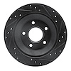 E-Line Drilled & Slotted Black Brake Rotor, 1988-1994 GM, Position: Front Left - image 1