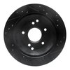 E-Line Drilled & Slotted Black Brake Rotor, 1988-1996 GM, Position: Rear Left - image 2