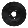 E-Line Drilled & Slotted Black Brake Rotor, 1988-1996 GM, Position: Left Front - image 2