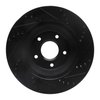 E-Line Drilled & Slotted Black Brake Rotor, 1988-1996 GM, Position: Right Front - image 2