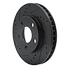E-Line Drilled & Slotted Black Brake Rotor, 1990-1997 GM, Position: Front Left - image 1