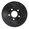 E-Line Drilled & Slotted Black Brake Rotor, 1990-1997 GM, Position: Front Left - image 3