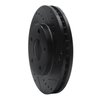 E-Line Drilled & Slotted Black Brake Rotor, 1990-1997 GM, Position: Front Right - image 2