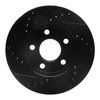 E-Line Drilled & Slotted Black Brake Rotor, 1990-1997 GM, Position: Front Right - image 4