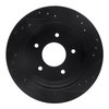 E-Line Drilled & Slotted Black Brake Rotor, 1994-1996 GM, Position: Rear Left - image 4