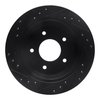 E-Line Drilled & Slotted Black Brake Rotor, 1994-1996 GM, Position: Rear Right - image 2