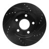 E-Line Drilled & Slotted Black Brake Rotor, 1997-2005 GM, Position: Front Left - image 4