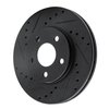 E-Line Drilled & Slotted Black Brake Rotor, 2004-2008 GM, Position: Front Left - image 2