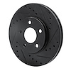 E-Line Drilled & Slotted Black Brake Rotor, 2004-2008 GM, Position: Front Right - image 1