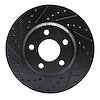 E-Line Drilled & Slotted Black Brake Rotor, 2005-2005 GM, Position: Front Left - image 1