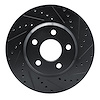 E-Line Drilled & Slotted Black Brake Rotor, 2005-2005 GM, Position: Front Right - image 1