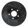 E-Line Drilled & Slotted Black Brake Rotor, 2006-2011 GM, Position: Front Left - image 2