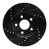 E-Line Drilled & Slotted Black Brake Rotor, 2006-2011 GM, Position: Front Right - image 1
