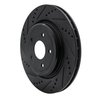 E-Line Drilled & Slotted Black Brake Rotor, 2006-2013 GM, Position: Rear Left - image 2