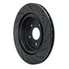 E-Line Drilled & Slotted Black Brake Rotor, 2006-2013 GM, Position: Rear Left - image 4