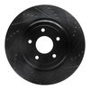 E-Line Drilled & Slotted Black Brake Rotor, 2006-2013 GM, Position: Rear Right - image 2