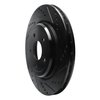 E-Line Drilled & Slotted Black Brake Rotor, 2006-2013 GM, Position: Rear Right - image 3