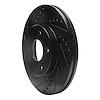 E-Line Drilled & Slotted Black Brake Rotor, 2007-2010 GM, Position: Front Left - image 1
