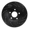 E-Line Drilled & Slotted Black Brake Rotor, 2007-2010 GM, Position: Front Left - image 4