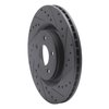 E-Line Drilled & Slotted Black Brake Rotor, 2007-2010 GM, Position: Front Right - image 2