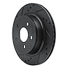 E-Line Drilled & Slotted Black Brake Rotor, 2008-2010 GM, Position: Rear Left - image 1