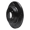 E-Line Drilled & Slotted Black Brake Rotor, 2008-2010 GM, Position: Rear Right - image 1