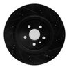 E-Line Drilled & Slotted Black Brake Rotor, Fits Select GM, Position: Rear Left - image 2