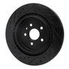 E-Line Drilled & Slotted Black Brake Rotor, Fits Select GM, Position: Rear Right - image 2