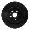E-Line Drilled & Slotted Black Brake Rotor, Fits Select GM, Position: Rear Right - image 4