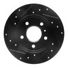 E-Line Drilled & Slotted Black Brake Rotor, 2004-2016 GM, Position: Rear Right - image 3