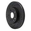 E-Line Drilled & Slotted Black Brake Rotor, Fits Select GM, Position: Front Left - image 1