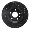 E-Line Drilled & Slotted Black Brake Rotor, Fits Select GM, Position: Front Left - image 2