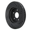 E-Line Drilled & Slotted Black Brake Rotor, Fits Select GM, Position: Front Left - image 3