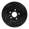 E-Line Drilled & Slotted Black Brake Rotor, Fits Select GM, Position: Front Right - image 3