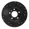 E-Line Drilled & Slotted Black Brake Rotor, 2011-2019 GM, Position: Rear Left - image 3