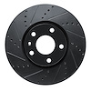 E-Line Drilled & Slotted Black Brake Rotor, 2014-2019 GM, Position: Front Left - image 1