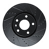 E-Line Drilled & Slotted Black Brake Rotor, 2014-2019 GM, Position: Front Right - image 1