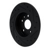 E-Line Drilled & Slotted Black Brake Rotor, Fits Select GM, Position: Rear Left - image 4