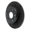 E-Line Drilled & Slotted Black Brake Rotor, Fits Select GM, Position: Rear Right - image 2